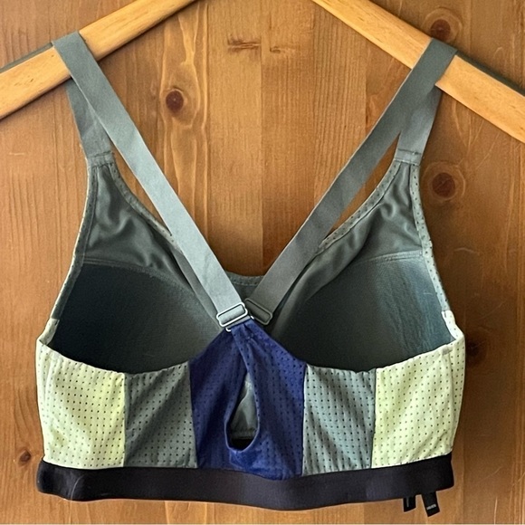 VICTORIA SPORT SPORTS BRA COLOR BLOCK GREEN & BLUE SIZE 34D - Picture 8 of 10